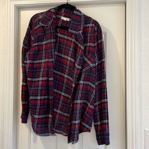 Beachlunchlounge size large plaid button up with front pocket